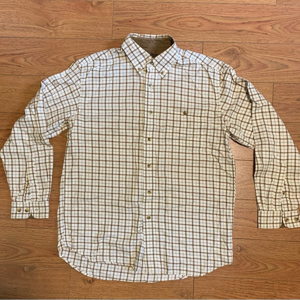 L.L. Bean Town & Field Button Down Shirt Plaid L